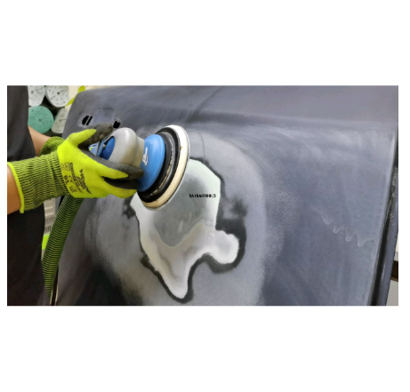 Operação segura de lixadeira pneumática