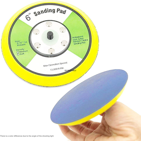 6 polegadas de 150 mm PSA Landing Pads e Backing Pad para lixadeira de ar de ação dupla 