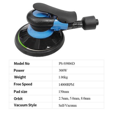 Pandas 6 Polegada 150mm Auto-Vácuo Lixadeira Orbital Pneumática máquina de polimento de carro máquina de lixa de móveis de madeira